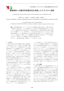 柔軟物体への幾何学的整合性を考慮したテクスチャ投影