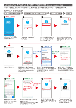 JimiLivePro のアカウント用パスワード再発行手順