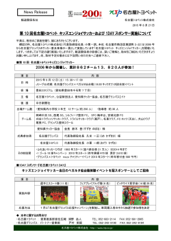 第 10 回名古屋トヨペット キッズエンジョイサッカーおよび 1DAY