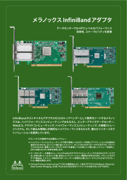 メラノックスInfiniBandアダプタブローシャ（日本語版PDF）