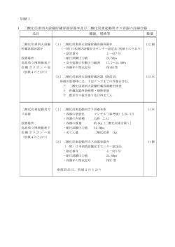 別紙1 1 二酸化炭素消火設備貯蔵容器容器弁及び二酸化炭素起動用