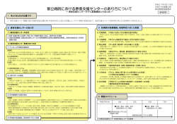 （参考資料1）都立病院における患者支援センターのあり方について