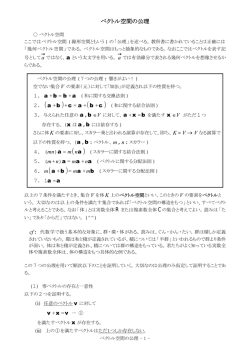 ベクトル空間の公理とベクトル空間の例