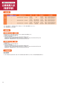 公募推薦入試 （看護学部）