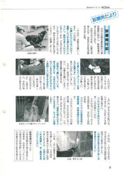 田獣医に同行し、 診療現場の 様子を紹介します〟 往診先は北方町