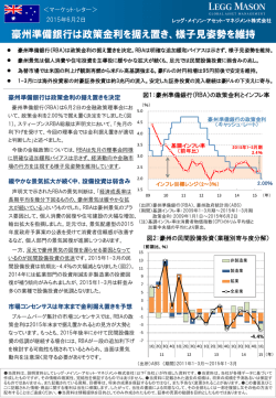 豪州準備銀行は政策金利を据え置き、様子見姿勢を維持