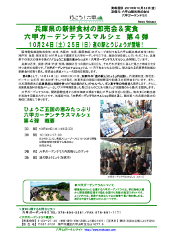 兵庫県の新鮮食材の即売会＆実食 六甲ガーデンテラスマルシェ 第4弾