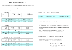 訪問介護利用料変更のお知らせ