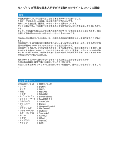 モノづくりが得意な日本人が手がける海外向けサイトについての調査