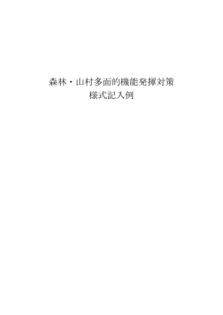 森林・山村多面的機能発揮対策 様式記入例