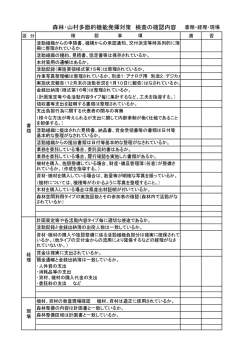 森林・山村多面的機能発揮対策 検査の確認内容