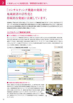 「コンサルティング機能の発揮」で 地域経済の活性化と