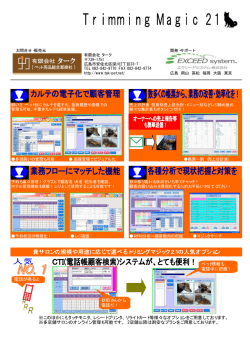 貴サロンの規模や用途に応じて選べるトリミングマジック