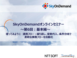 SkyOnDemand オンラインセミナー Vol.6
