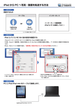 iPad から PC へ写真・動画を転送する方法 - パソコンレンタル e