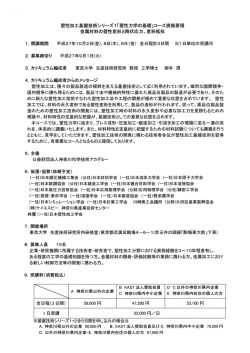 塑性力学の基礎ロース実施要領 金材料の塑性変形と降伏応力