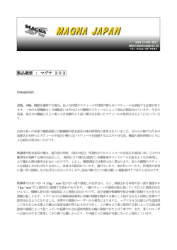 製品概要 ： マグナ 303