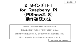 2．8インチTFT for Raspberry Pi （PiShow2．8） 動作確認