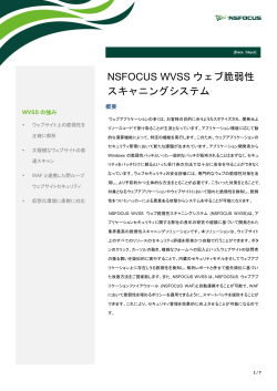 NSFOCUS WVSS ウェブ脆弱性 スキャニングシステム