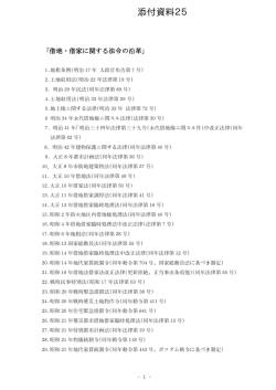 添付資料25 借地・借家に関する法令の沿革 銀座丸八（株）編