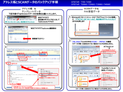 アドレス帳とSCANデータのバックアップ手順