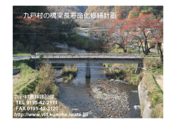 九戸村の橋梁長寿命化修繕計画