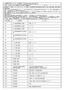 工学デザイン I（土木系）(Engineering Design I)