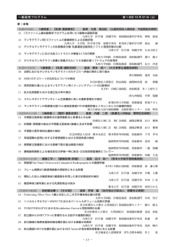 一般研究プログラム - 九州放射線医療技術学術大会