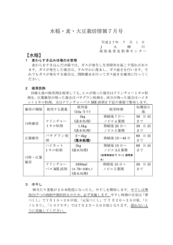 営農栽培情報