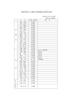 一般財団法人山梨社会保険協会役員等名簿