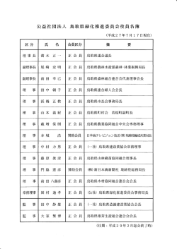公益社団法人 鳥取県緑化推進委員会役員名簿