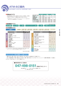 ATMのご案内