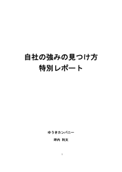 自社の強みの見つけ方 特別レポート - 製造業限定ホームページ作成