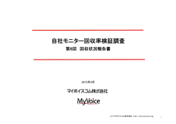 自社モニター回収率検証調査