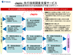 Japioの先行技術調査支援サービス