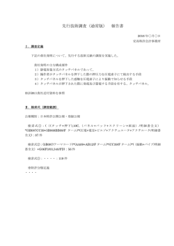 先行技術調査（通常版） 報告書