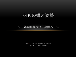 「GKの構え姿勢」【報告者】A-STYLE TRAINER`S TEAM