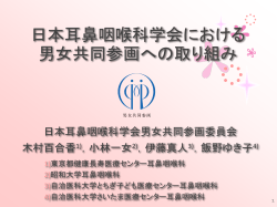 日本耳鼻咽喉科学会における男女共同参画への取り組み（平成27年日