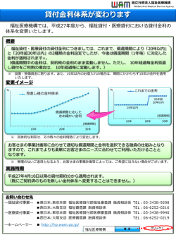 貸付金利体系について - WAM 独立行政法人福祉医療機構