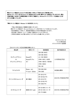 「弊社PCリンク製品の Windows7 対応状況について」