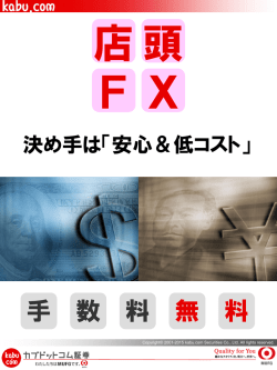 店頭FX 決め手は「安心&低コスト」