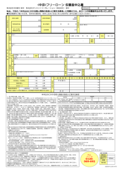 フリーローン 仮審査申込書