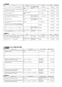ACT関連書籍一覧 - ACT Japan