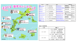 主なオープン戦（予定）