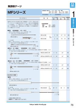 MFシリーズ無誘導ゲージPDF