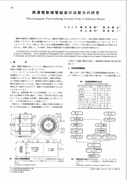 誘導電動機電磁音の加振力の研究