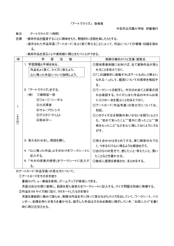 指導案 半田市立花園小学校 伊藤増代 単元 アートでクイズ（1時間）