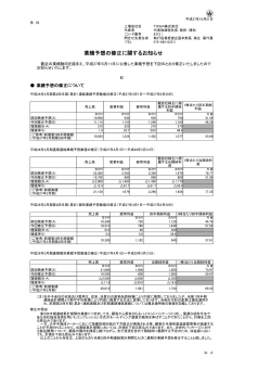 業績予想の修正に関するお知らせ 79KB