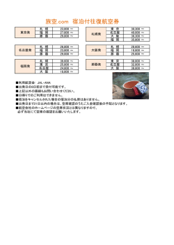 旅空.com 宿泊付往復航空券