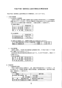 平成27年度一般財団法人鳥羽市開発公社事業計画書